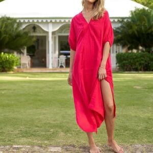 Lake Gauze Caftan in Heatwave